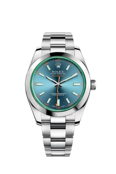 blue rolex milagaus|Rolex Milgauss price chart.